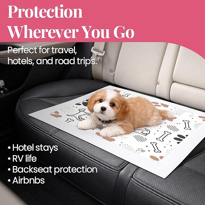 Pupiboo Disposable Dog and Cat Training Pads Highly Absorbent Pee Pads, Leak Proof Backing, for Housebreaking & Potty Training – 23x23 in (100 Count)