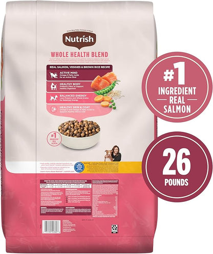 Nutrish Salmon Dry Dog Food, 26 Pound Bag