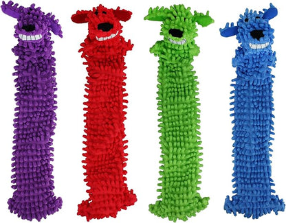 Multipet's 12-Inch Floppy Loofa Light Weight No Stuffing Dog Toys, Assorted Colors (Pack of 1)