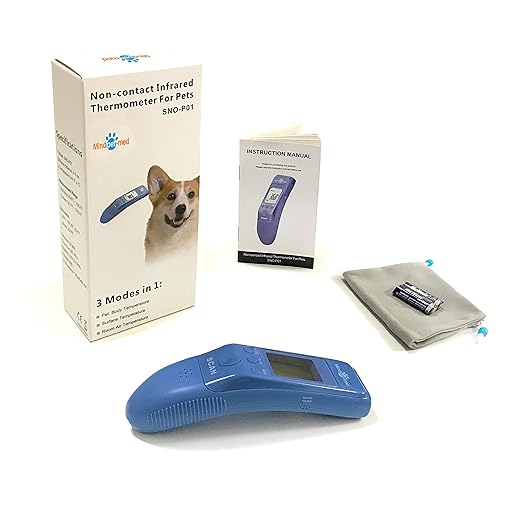 Non-Contact Pet Thermometer for Dogs, Classic, Fast Clinical, 3 Modes (Body, Object Surface, Room), Body Modes Accurately Measure Pet Ear Temperature, Muteable C/F Switchable