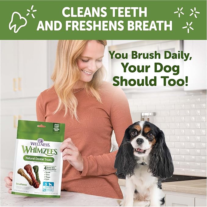 Wellness WHIMZEES Value Pack Dog Dental Treat, Chews, Freshens Breath, Small Size, 47.1 oz Box, 89 Count