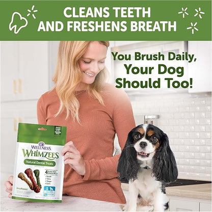 Wellness WHIMZEES Value Pack Dog Dental Treat, Chews, Freshens Breath, Small Size, 47.1 oz Box, 89 Count