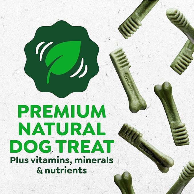 Greenies Veterinarian-Recommended Adult Natural Dental Dog Treats Regular Size, Dog Dental Chews, Original Flavor, (4) 18 Count Packs (72 Treats Total)