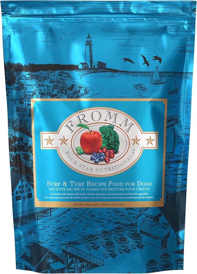 Fromm Four-Star Nutritionals Surf & Turf Dog Food - Premium Dry Dog Food - Salmon Recipe - 4 lb