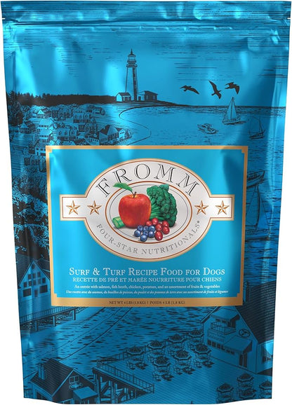 Fromm Four-Star Nutritionals Surf & Turf Dog Food - Premium Dry Dog Food - Salmon Recipe - 4 lb