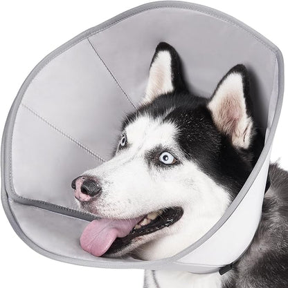BARKLESS Dog Cone, Soft Cone for Dogs After Surgery to Stop Licking, Alternative to Recovery Collar for Large Breeds, Adjustable Elizabethan Collar for Neutering and Wound Care
