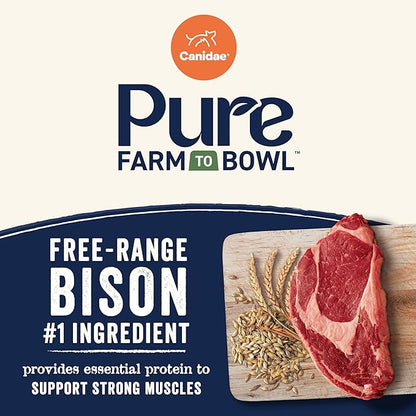 Canidae Pure Farm to Bowl Free-Range Bison & Barley Dog Food, Adult, 4lb