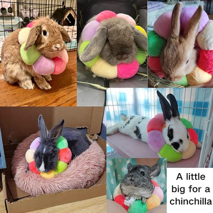 Rabbit Protection Cone Collar,Adjustable Soft Pet Recovery Collar for Rabbit/Chinchilla/Guinea Pigs/Kitten After Surgery Wound Healing,Elizabeth Neck Recovery E-Collar for Small Animals (XS)