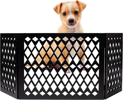 Free Standing Pet Gate | Pet Gate for Small Dogs | Free Standing Dog Gate for Stairs | Freestanding Dog Gates for Doorways | Freestanding Pet Gates | Width 23.5-47 inch | Height 18.75 inch (Diamond)