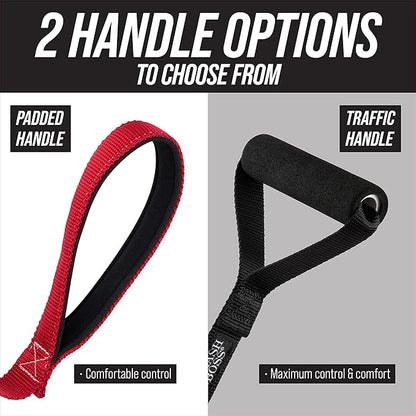 Traffic Handler - Short Dog Leash with Traffic Handle for Large Dogs - Made in USA - Great for Double Dog Couplers, Service Dogs, and Training (18 Inch, Classic Black)