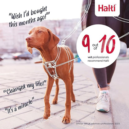 Halti No Pull Harness - Stop Your Dog Pulling on the Leash. Adjustable, Lightweight and Easy to Use. Reflective Dog Training Harness for Small Dogs (Size S, Black)