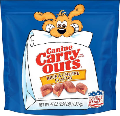 Canine Carry Outs Beef & Cheese Flavor Dog Treats, 47oz