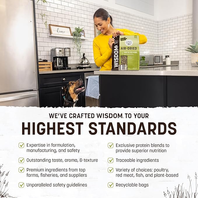 Earth Animal Wisdom Air Dried Dog Food - From the Seed Recipe Premium Natural Dry Dog Food for All Breeds & Ages - 8 Lbs Bag
