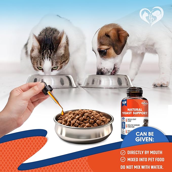 Natural Cats & Dogs Yeast Infection Anti Itch Treatment - Itchy Ears, Skin & Allergy Symptoms Relief - Reduces Inflammation & Relieves Irritation - Herbal Medicine Supplement (2 Pack (60 ml + 60 ml))