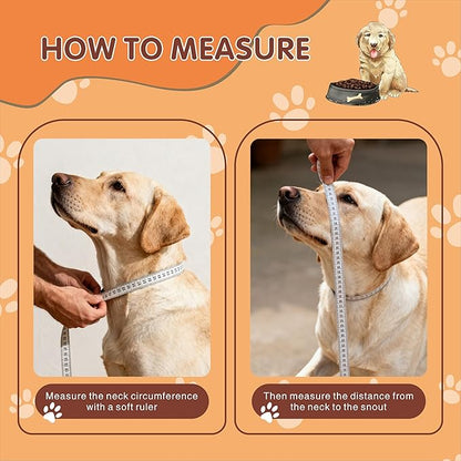 Inflatable Dog Cone with Transparent Shield, Protective Dog Donut Collar After Surgery Soft Donut Cone for Dogs, Orange, Large