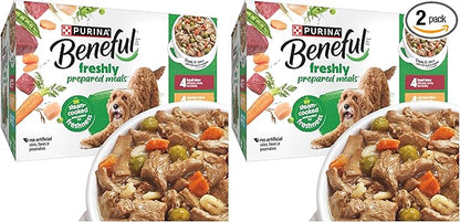 Beneful Purina Wet Dog Food, Gravy, Stew | Variety Pack | 10 oz. Tubs | 12 Count | Pack of 2