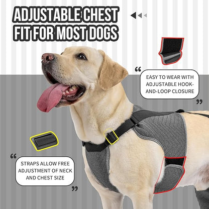Arblina Dog Recovery Sleeve for Hind Leg, Adjustable Buckled Rear Leg Sleeve to Prevent Licking Wounds for Medium Large Dogs After Surgery, Thick Leg Sleeve as Cone Collar Alternative, M