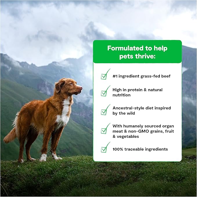 Open Farm, RawMix Dry Dog Food with Ancient Grains, Protein-Packed Kibble Coated in Bone Broth with Freeze Dried Raw Chunks, Beef Pork & Lamb, Front Range Recipe, 3.5lb Bag