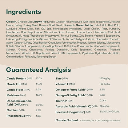 Jinx Premium Puppy Dog Food- Real Chicken, Brown Rice & Sweet Potato, Puppy Food with DHA, Protein & Calcium for Brain Health - Probiotics for Digestive Support - No Fillers - 30lb
