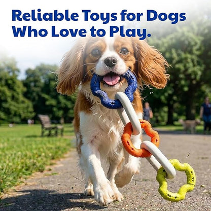 American Kennel Club AKC Sport Chain Dog Chew Toy for Aggressive Chewers – TPR Foam Dog Toy – Vanilla Scented – Durable and Lightweight Teething Toy – Assorted