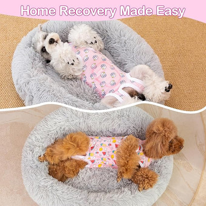 Coppthinktu Recovery Suit for Dogs After Surgery, Dog Onesie Surgery Recovery Suit for Female Spay, Soft Male Surgical Pajamas Bodysuits for Small Medium Puppy to Anti Licking Dog Cone Alternative