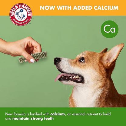 Arm & Hammer for Pets Nubbies Dental Treats - Baking Soda & Calcium Dog Dental Chews, Nubbed Texture Helps Scrub Plaque & Tartar While Chewing, Mint Flavor, 8 Count, 6.5 Ounce