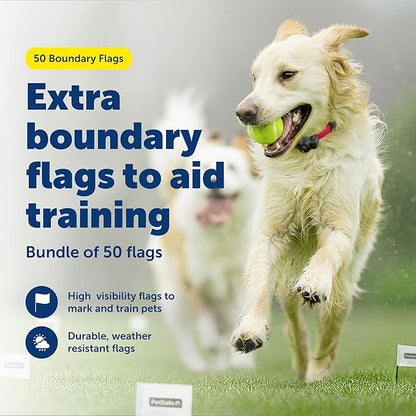 PetSafe 50 Boundary Flags - Extra Boundary Flags for In-Ground & Wireless Fence Training - Reusable Yard Markers - Visual Aid Flags for Pet Containment - Outdoor Pet Training Accessory