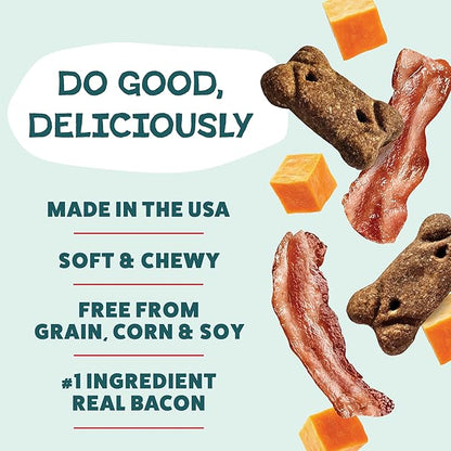 Shameless Pets Soft Dog Treats – Bacon Me Crazy Meaty Tenders, Soft & Chewy Treats for Dogs, Real Bacon 1st Ingredient, Grain Free, Healthy Treats for Small, Medium & Large Dogs, 8oz