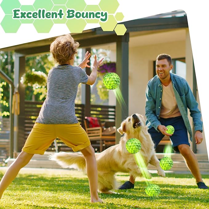Tough Dog Chew Toys for Aggressive Chewers, Indestructible Dog Balls for Aggressive Chewers, Squeaky Balls for Dogs, Squeaky Toys for Large Dogs, Funny Heavy Duty Ball