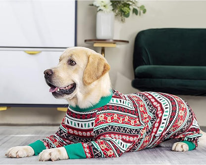 Christmas Dog Recovery Suit for Dogs After Surgery Anti Shedding Suit,Large Dog Bodysuit After Surgery Wear,for Female Male Abdominal Wounds Spay or Skin Diseases