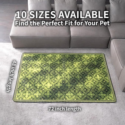 Washable Pee Pads for Dogs, Reusable Puppy Potty Training Pads, Ultra-Absorbent Thick Waterproof Leak-Proof Non-Slip Pads & Mat for Crate, Playpen, Floor, Whelping & Housebreaking , 2 Pack 48"x72"