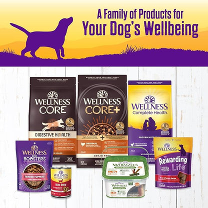 Wellness Complete Health Stew Adult Canned Wet Dog Food, Grain Free, Natural, Venison and Salmon Recipe, 12.5 oz, Pack of 12 Cans