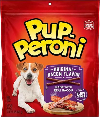 Pup-Peroni Dog Treats, Original Bacon Flavor, 22.5 Ounce, Made with Real Bacon