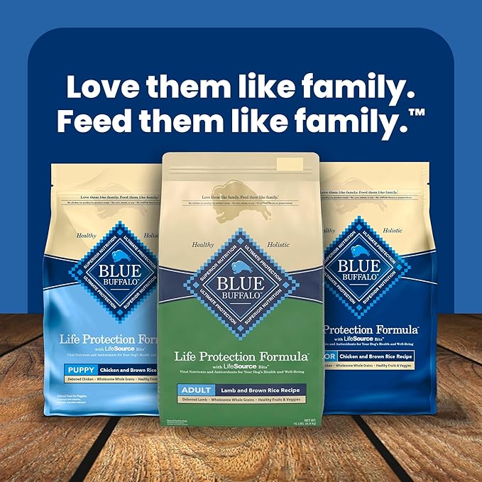 Blue Buffalo Life Protection Formula Adult Dry Dog Food, Helps Build and Maintain Strong Muscles, Made with Natural Ingredients, Lamb & Brown Rice Recipe, 24-lb. Bag