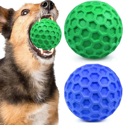 Tough Dog Chew Toys for Aggressive Chewers, Indestructible Dog Balls for Aggressive Chewers, Squeaky Toys for Large Dogs, Squeaky Balls for Dogs, Interactive Funny Heavy Duty Ball