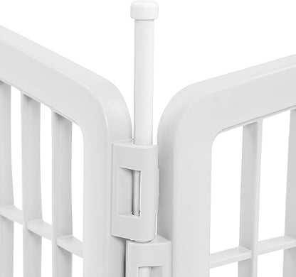 IRIS USA 24" 2-Panel Add-On Panels Pet Dog Puppy Playpen, Foldable, Customizable, White