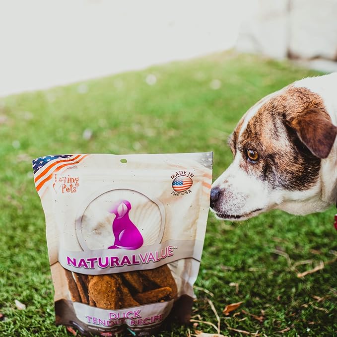 Loving Pets Natural Value All Natural Soft Chew Duck Tenders Dog Treat, 14-Ounce (8051)