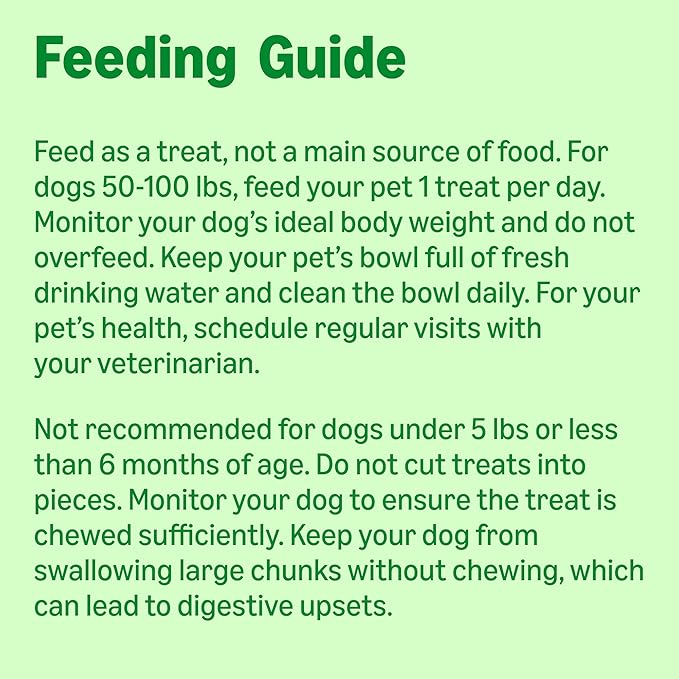 Amazon Basics Dental Dog Treats to Help Clean Teeth & Freshen Breath for Large Dogs, Unflavored, Per Pack: 24 Count, 2.25 pounds (Previously Wag)
