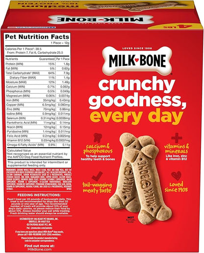 Milk-Bone Original Biscuits, Medium Dog Treats, 4 Lb. Box