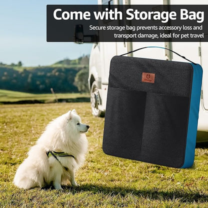 PJYuCien Dog Playpen Plus Storage Bag, 31.3" H 8 Panels Puppy Pen with Square Bottom & Top Cover, Heavy Duty Dog Fence for Camping