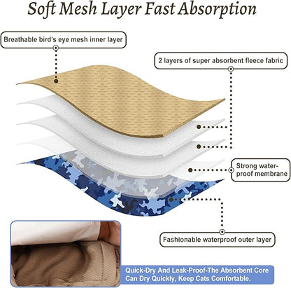 5 Pack Dog Diapers Male Reusable, Premium Belly Bands for Male Dogs, High Absorbing Male Dog Pee Wraps for Doggie in Incontinence or Excitable Urination and Training Camouflage Pattern XXL