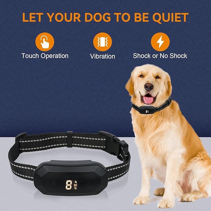 BT02 Bark Training Collar,Three Training Mode: Sound, Vibration, Shock, black