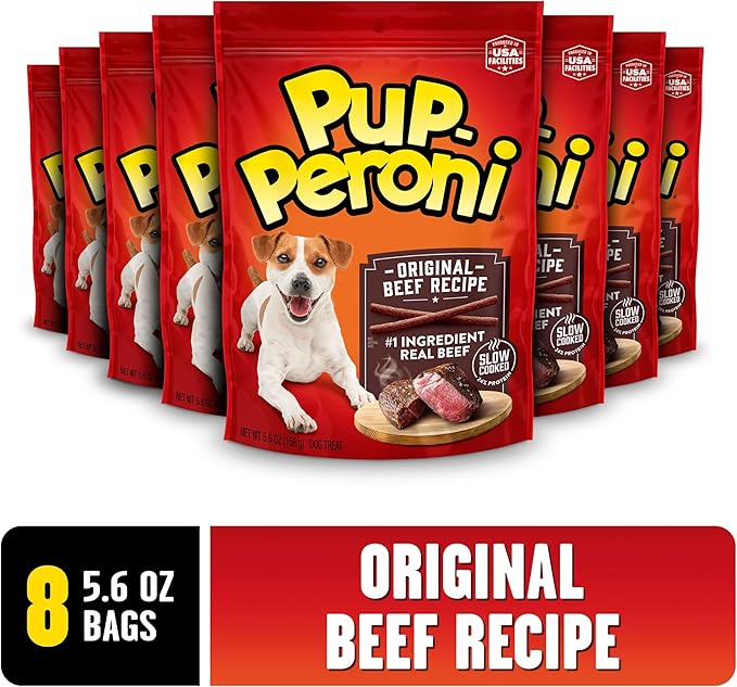 Pup-Peroni Original Beef Recipe Dog Treats, 5.6 Oz. Bag, (Pack of 8)