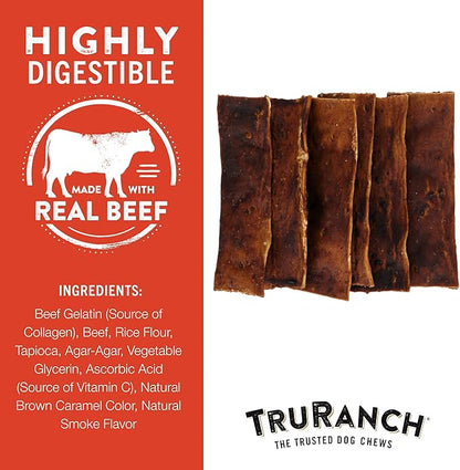 TRURANCH Collagen Chips - Collagen Dog Treats - Long Lasting Healthy Joint Support - Rawhide Alternative Chips - Skin & Coat Health - Made with Real Beef, Value Pack, 15 Bags, 7.5 lbs