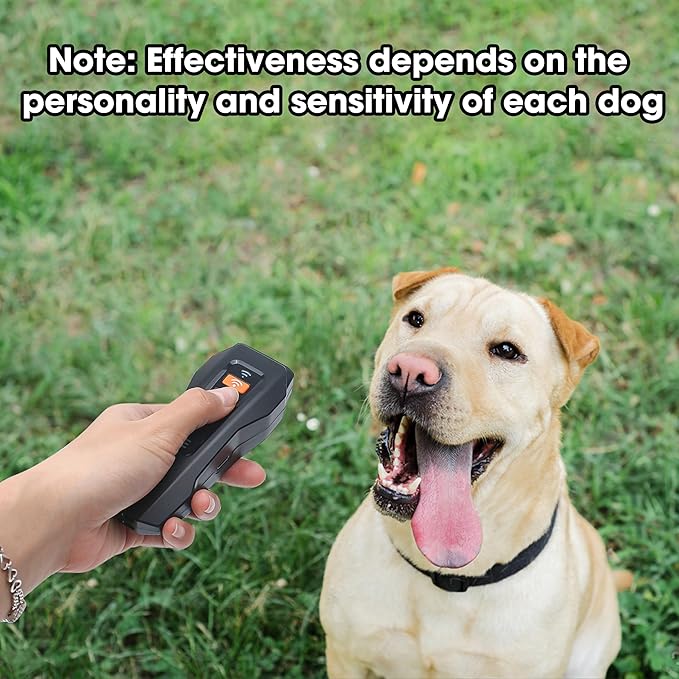 Barks No More Dog Training Device, Ultrasonic Barking Control Whistle Silencer Deterrent Stopper Repeller Aid Safe Pet Guard Anti Unwanted Whining Behavior Outdoor Indoor Silent Remote Clicker Trainer