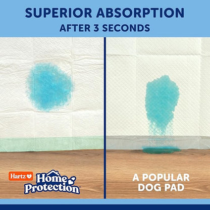 Hartz Home Protection Super Absorbent Odor Eliminating No Leaks Dog Pads, 50 Count