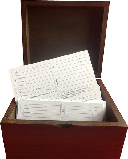 100 Dog Grooming Client Cards 5X8 Inch Client Profile Cards Dog Grooming Salon Must Haves for Pet Kennel Records, Groomer Customer Information Cards, Professional Pet Grooming Supplies