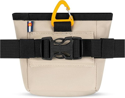 OllyDog Goodie Treat Bag, Dog Treat Pouch, Waist Belt Clip for Hands-Free Training, Magnetic Closure, Dog Training and Behavior Aids, Three Ways to Wear (Con Leche)