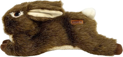 KONG Wild Low Stuffing Dog Toy – Rabbit – Durable Plush Toy with Squeaker – Minimal Stuffing for Less Mess – Soft Chew Toy for Small, Medium, and Large Dogs