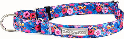 Lucky Love Dog Martingale Dog Collar - Adjustable, No-Slip, Durable, & Soft Webbing Collar for Male and Female Dogs Ideal for Training & Walking - Zuzu, Large